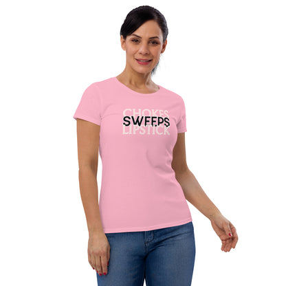 Chokes Sweeps Lipstick Women's Cut T-shirt