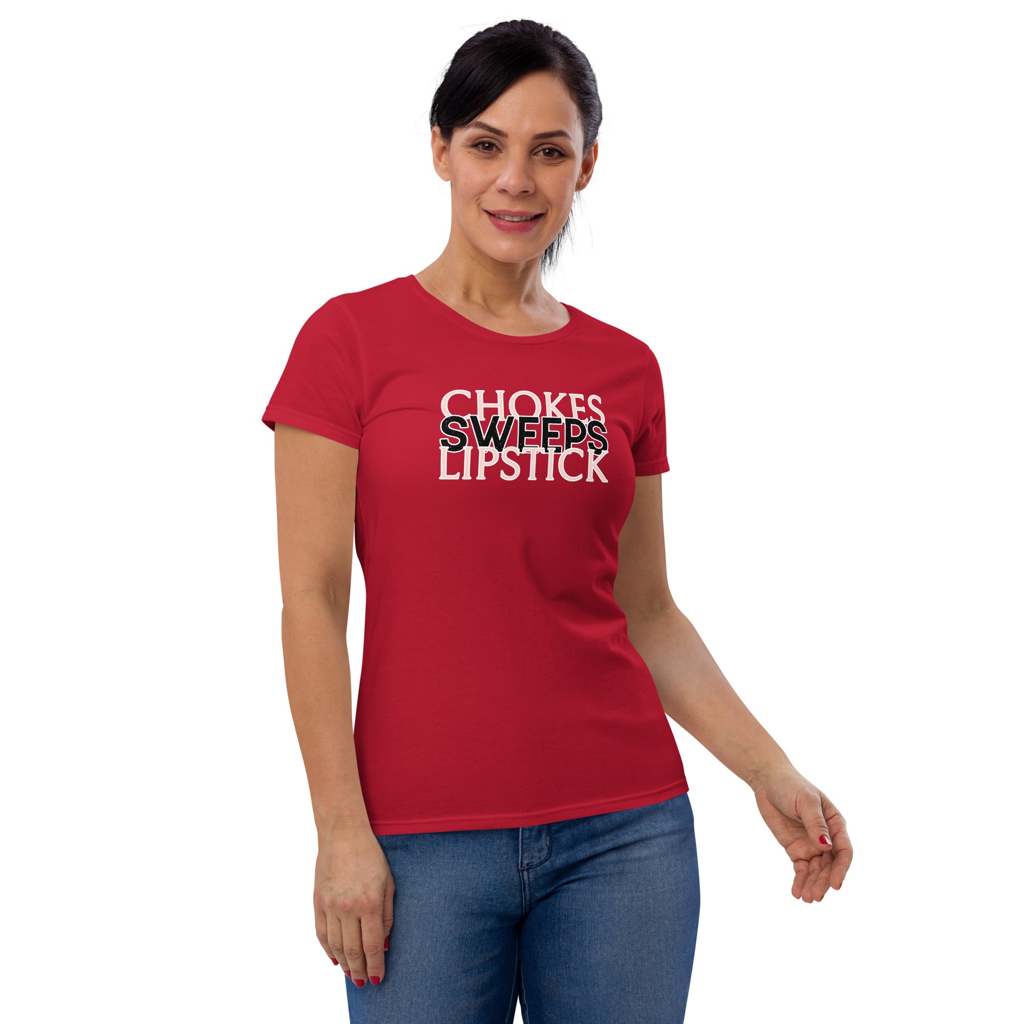 Chokes Sweeps Lipstick Women's Cut T-shirt